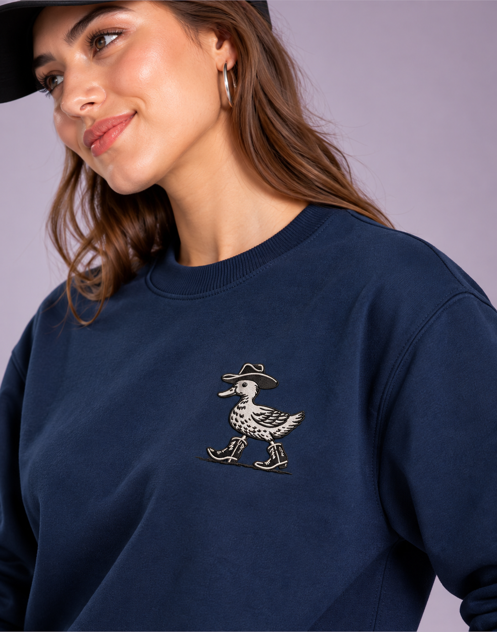 Unisex Premium Oversized Cotton Sweatshirt - Embroidery Duck halloween