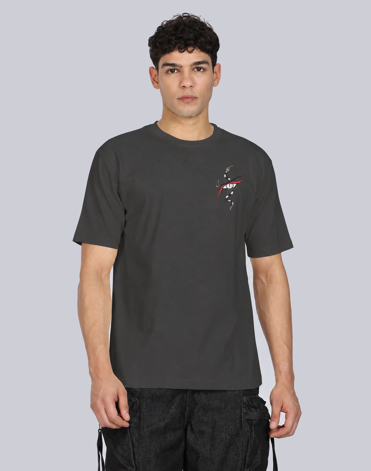 Unisex Premium Oversized Cotton T-shirt - Orochimaru Embroidery