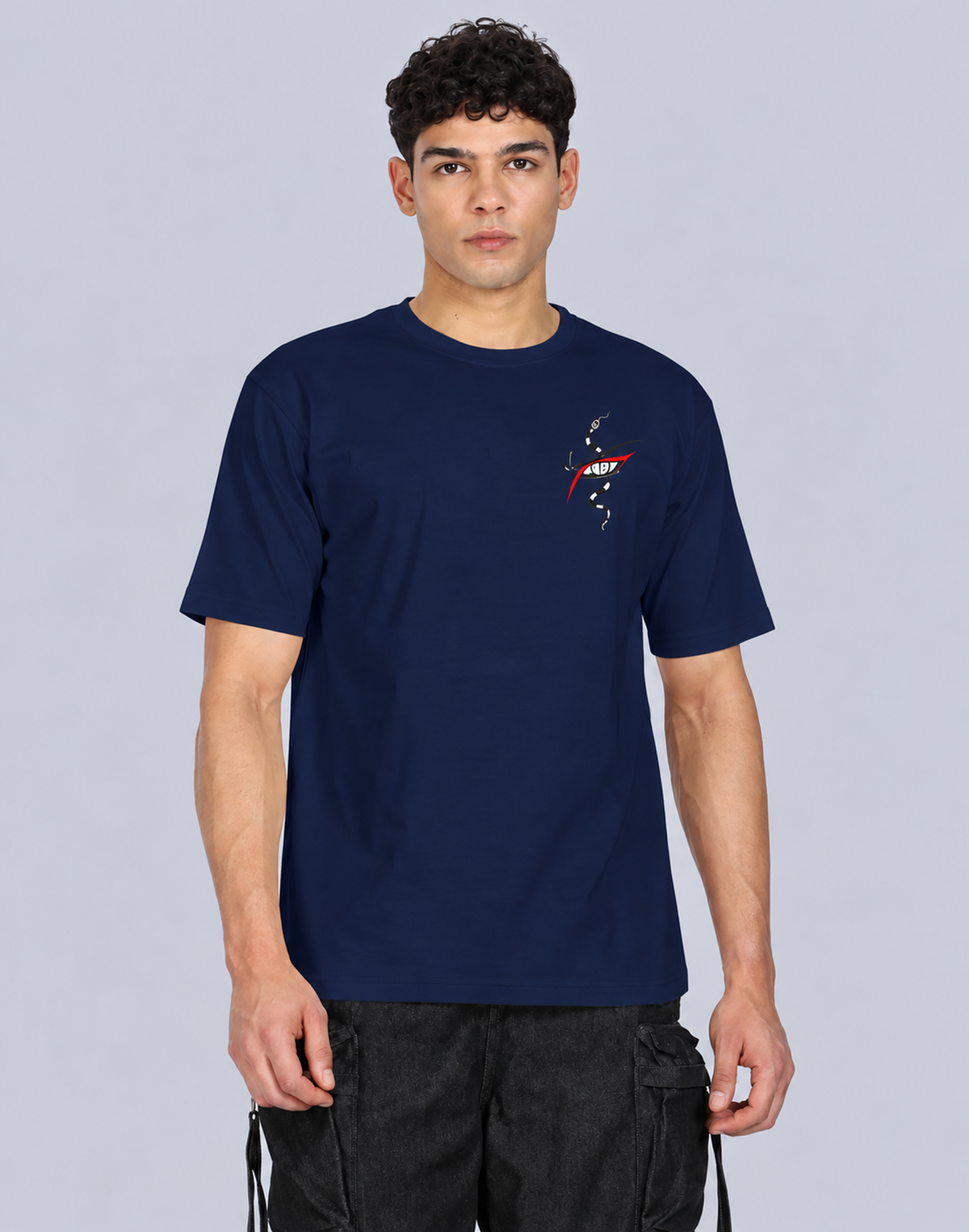 Unisex Premium Oversized Cotton T-shirt - Orochimaru Embroidery