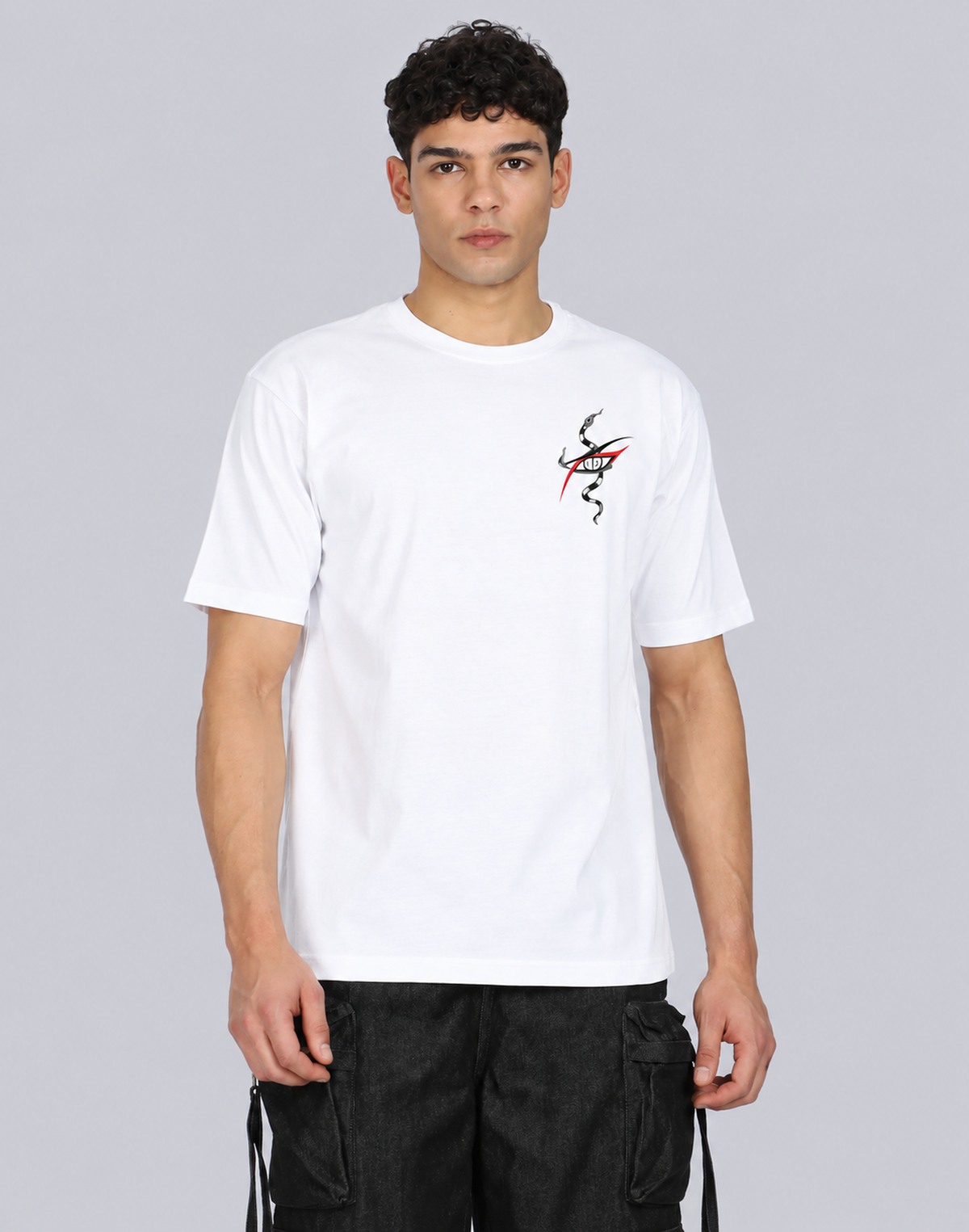 Unisex Premium Oversized Cotton T-shirt - Orochimaru Embroidery