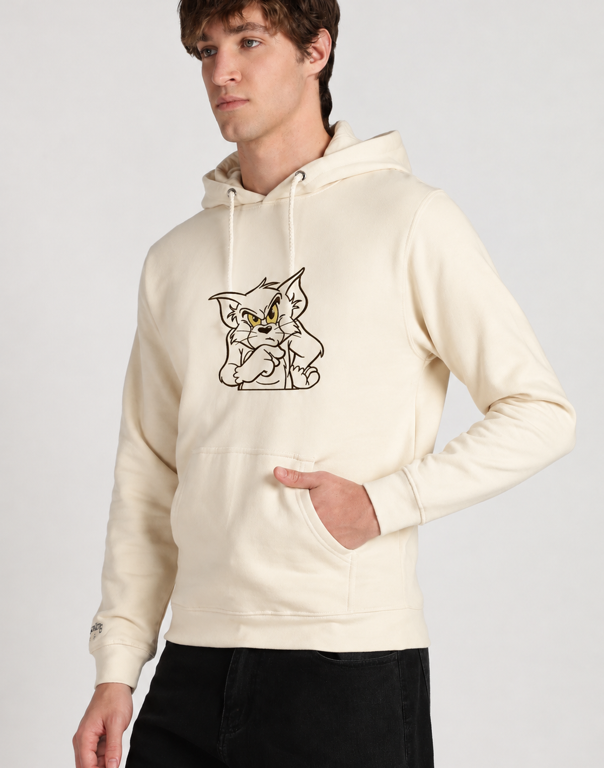 Unisex Premium Oversized Cotton Hoodie - Tom Embroidery