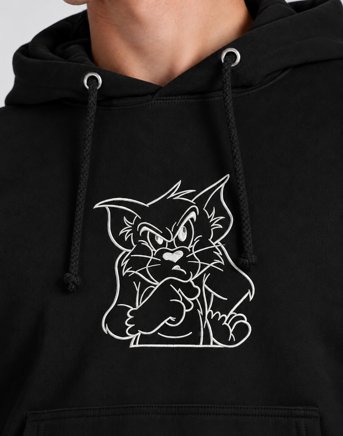 Unisex Premium Oversized Cotton Hoodie - Tom Embroidery