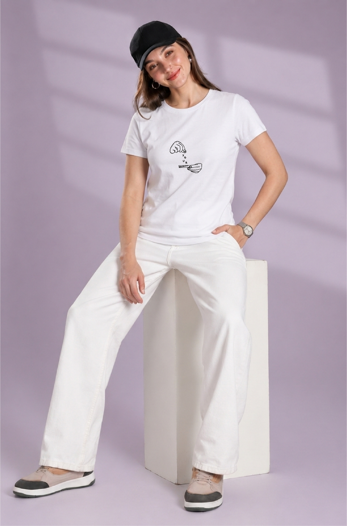Unisex Premium Oversized Cotton T-shirt - Your opinion Sarcastic Embroidery